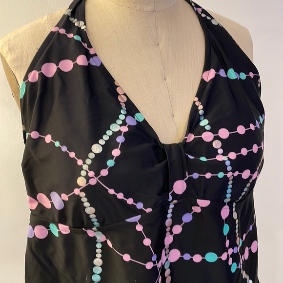 Via Marina dotted halter swimsuit top - Picture 2 of 7